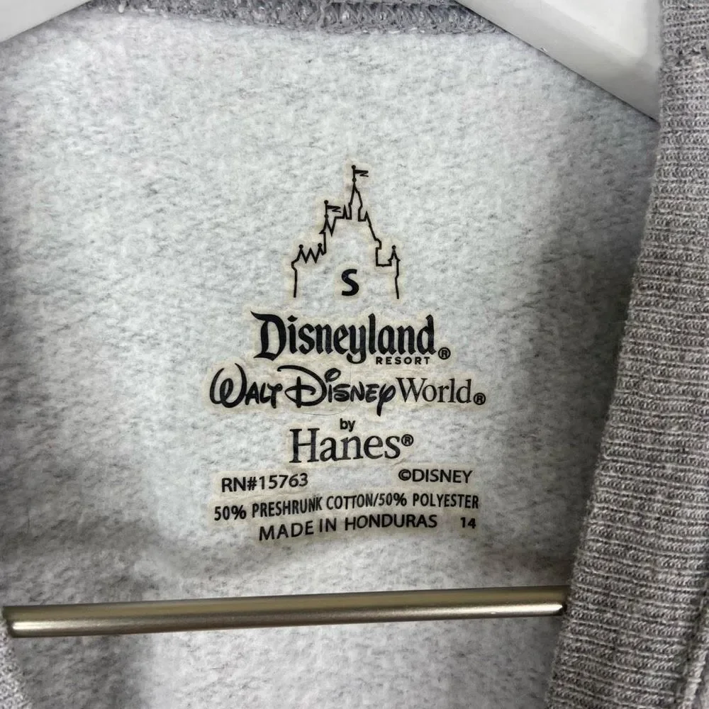 Hanes Women's Gray Walt Disney World Crew Neck Pullover Fleece Sweatshirt Size S - Picture 3 of 5